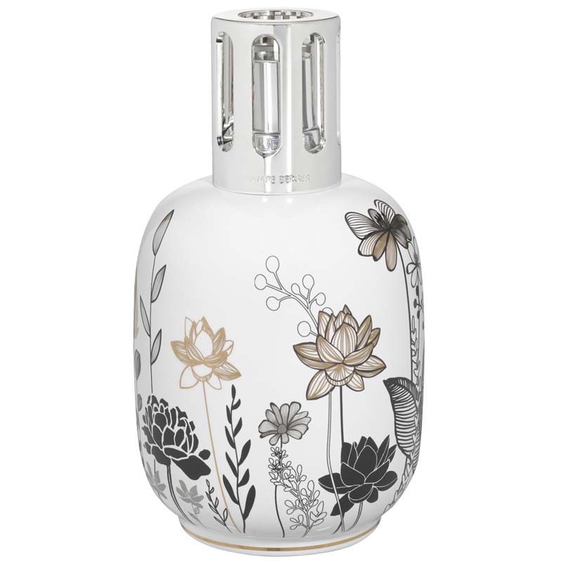 4829 Lampe Berger Porcelaine wit met bloemen - Model