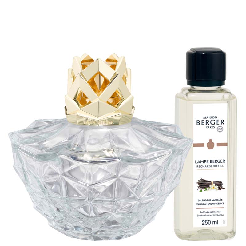 4825 Giftset Lampe Berger Kali Transparant - Splendeur Vanillée 250ml - Model en flacon huisparfum